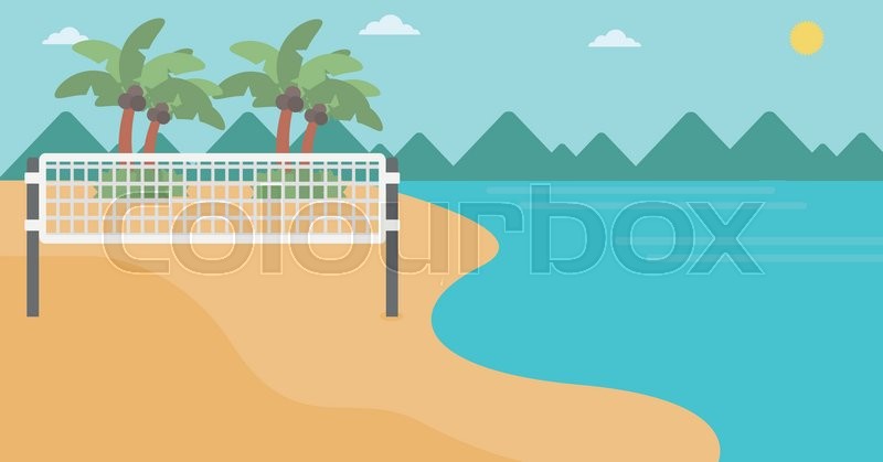 800x419 Background Of Beach Volleyball Court Stock Vector Colourbox