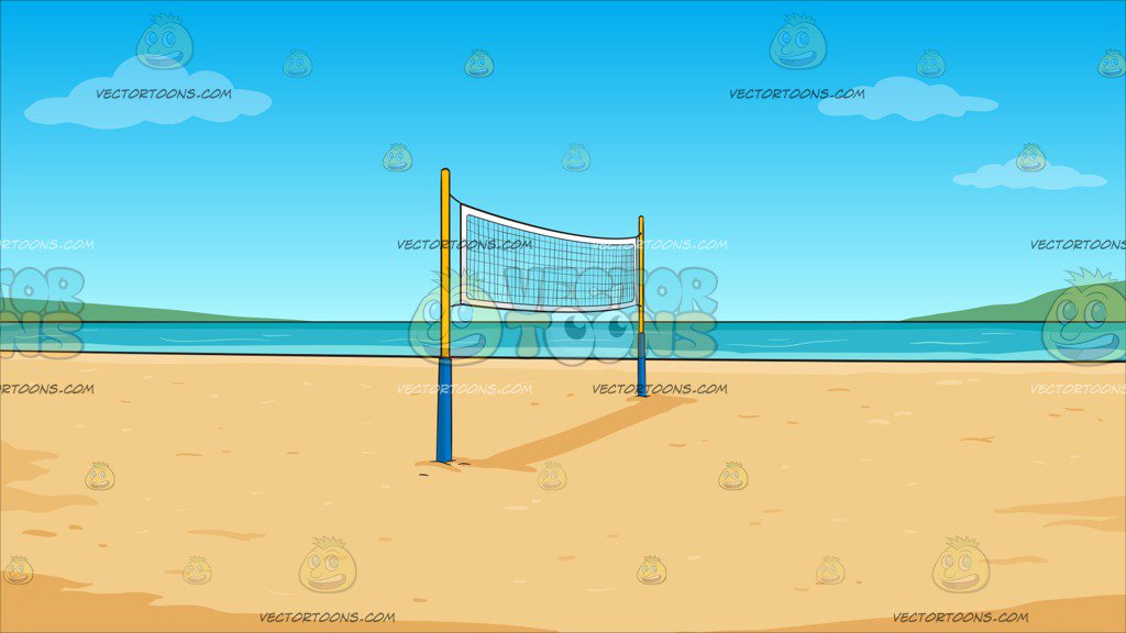 1024x576 Beach Volleyball Court Clipart