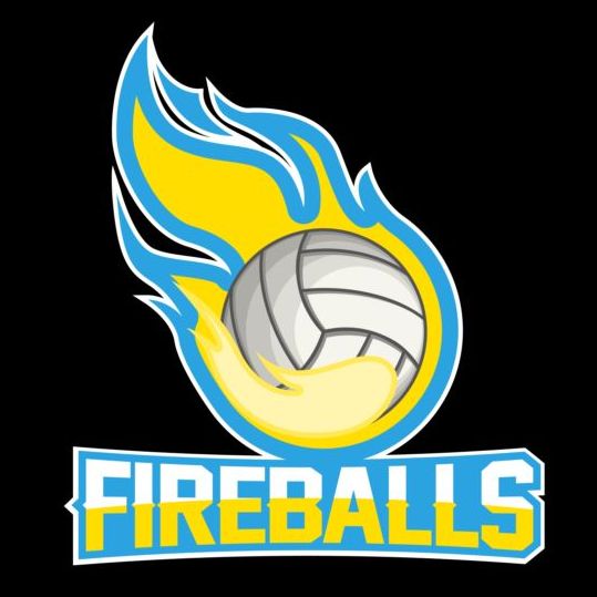 539x539 Flame With Volleyball Logos Vector Free Download