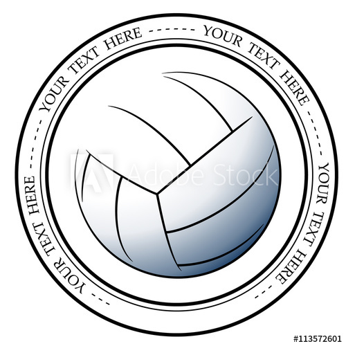 500x500 Graphic Volleyball Logo Vector Isolated Illustration