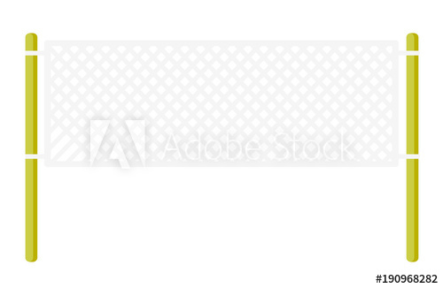 500x326 Volleyball Net Vector Cartoon Illustration Isolated On White