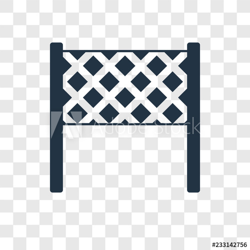 500x500 Volleyball Net Vector Icon Isolated On Transparent Background