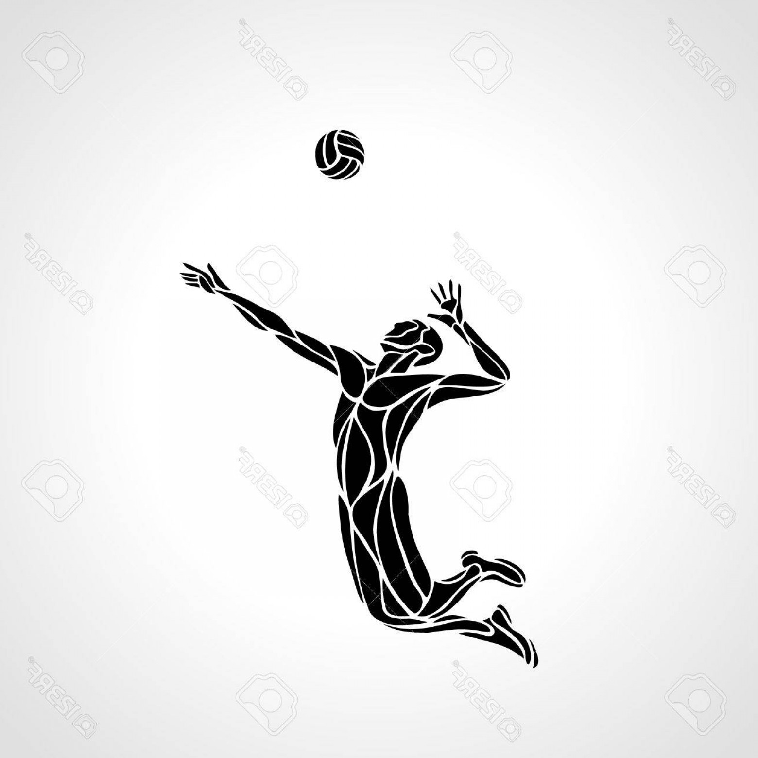Volleyball Player Vector at Vectorified.com | Collection of Volleyball ...