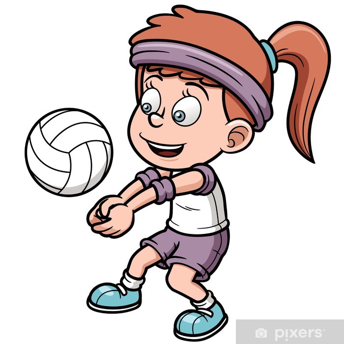 Vector Illustration Of Young Volleyball Player Poster Pixers 700x700 Vector Illustration Of Young Volleyball Player Poster Pixers