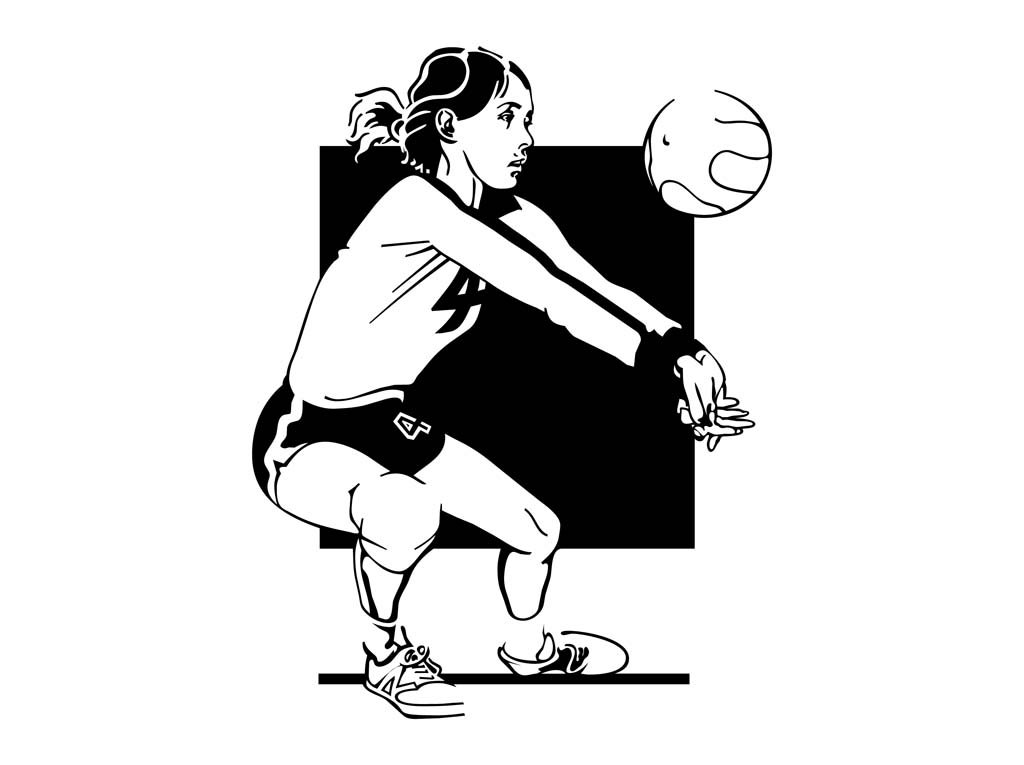 Volleyball Girl Vector Art Graphics 1024x765 Volleyball Girl Vector Art Graphics