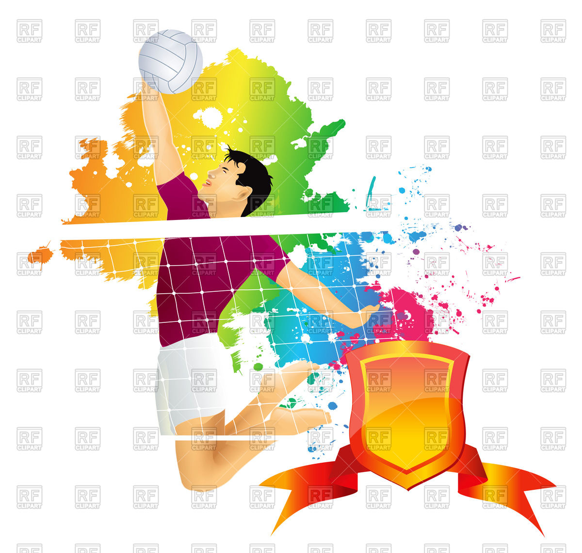 Volleyball Player Vector Image Of People 1200x1139 Volleyball Player Vector Image Of People