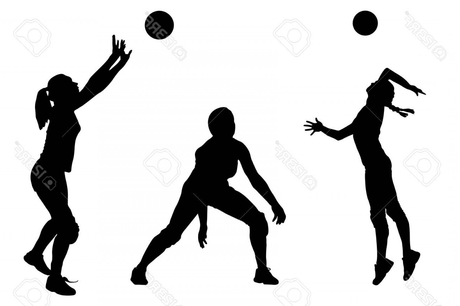 Download Volleyball Silhouette Vector at Vectorified.com ...
