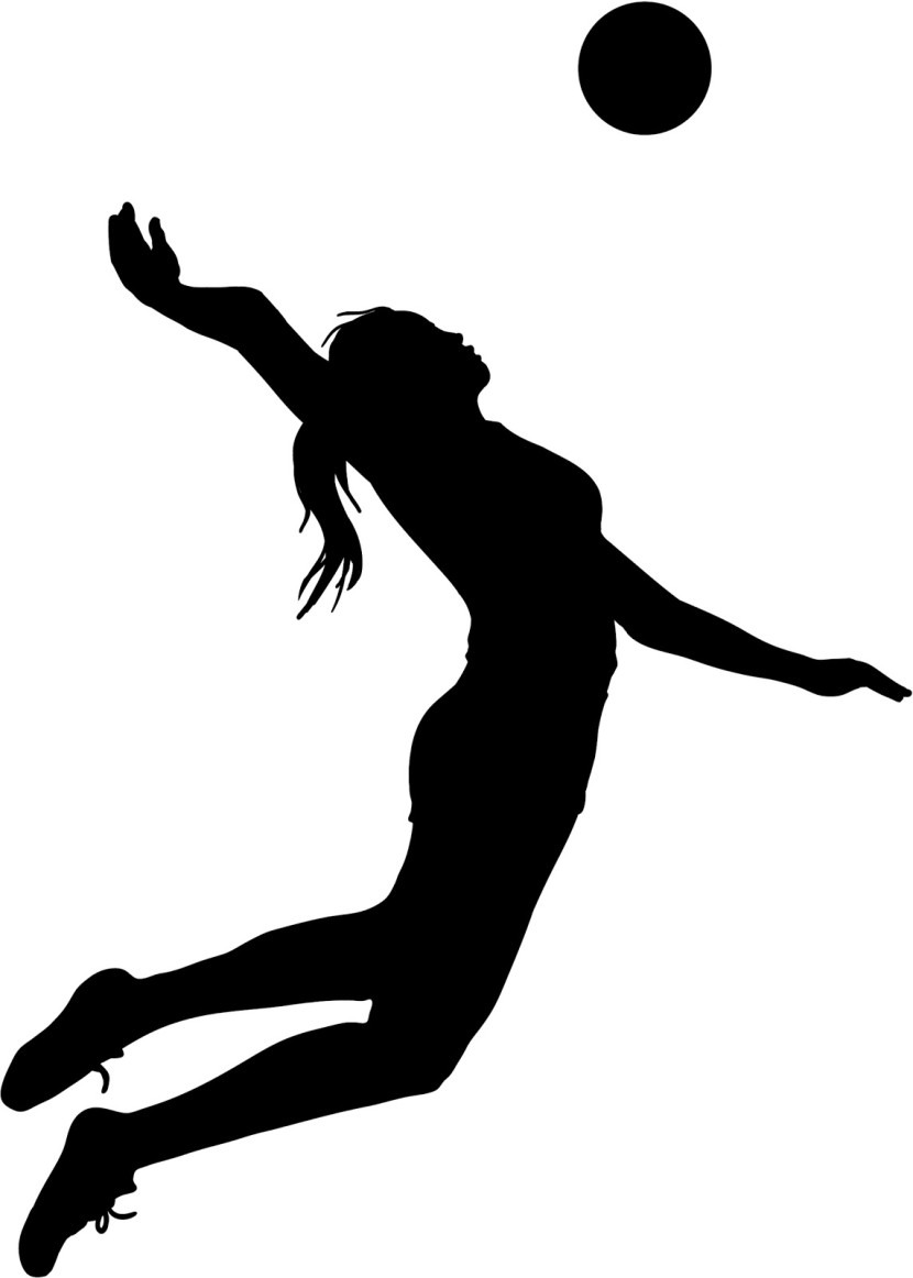 830x1162 Volleyball Player Silhouette Png