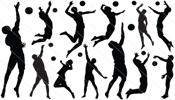 610x350 Beach Volleyball Silhouette