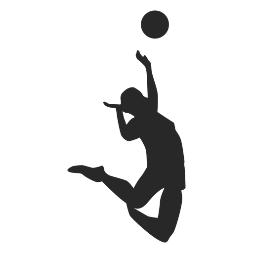 512x512 Jumping Spike Volleyball Silhouette