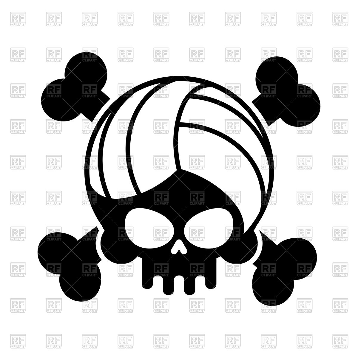 1200x1200 Skull Volleyball Vector Image Of Sport And Leisure Maryvalery
