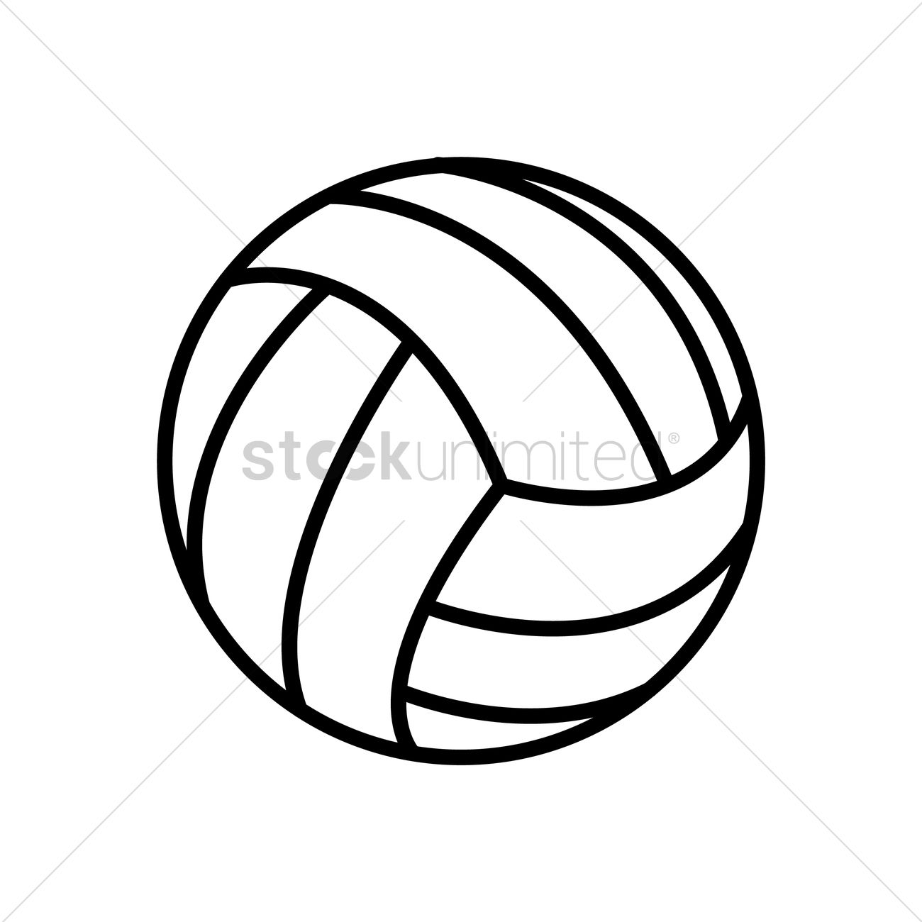 1300x1300 Volleyball Vector Image