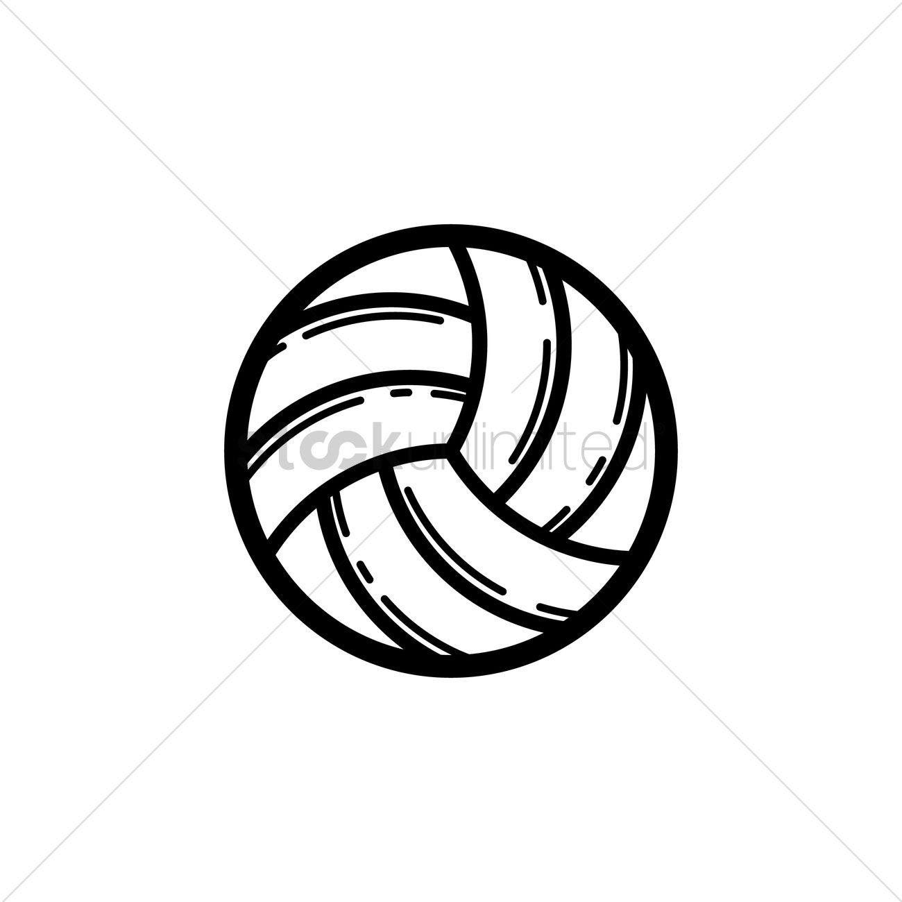 1300x1300 Volleyball Vector Image