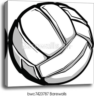 382x390 Volleyball Vector Image, Canvas Print Barewalls Posters Prints