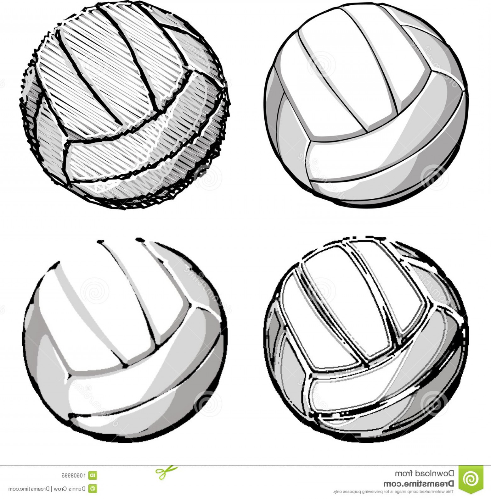 1560x1587 Colorful Pictures Of Volleyballs Volleyball Vector Images Stock