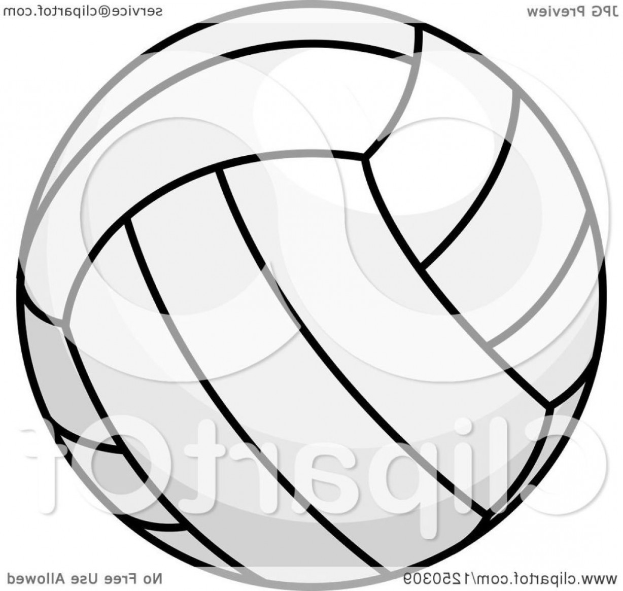 1228x1165 Clipart Of A Volleyball Royalty Free Vector Illustration Black