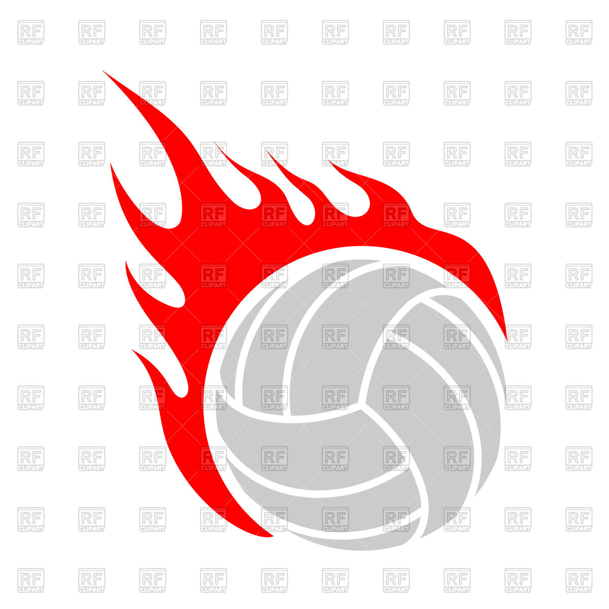 1200x1200 Fire Volleyball Vector Image Of Icons And Emblems Maryvalery