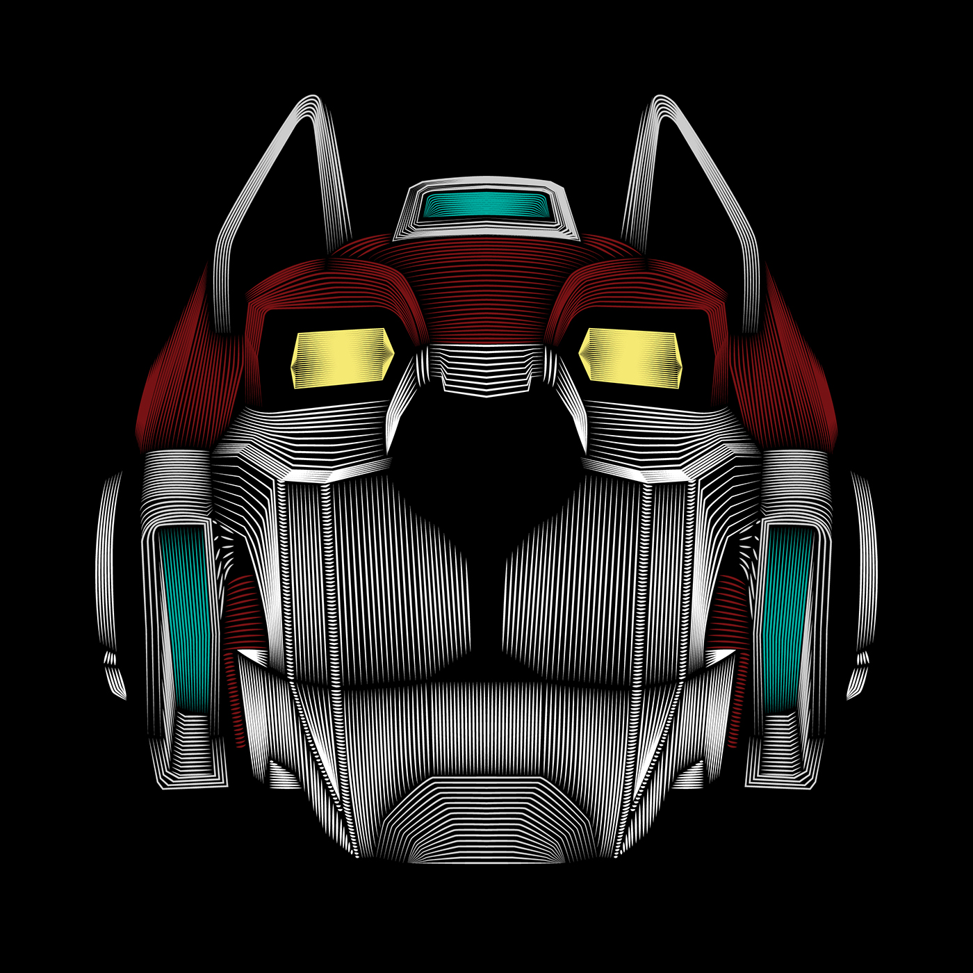 1400x1400 Voltron Vector Line Illustration On Behance