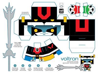 400x300 Voltron Papercraft Toy