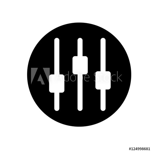 500x500 Vector Illustration Of Music Equalizer Music Volume Icon Flat