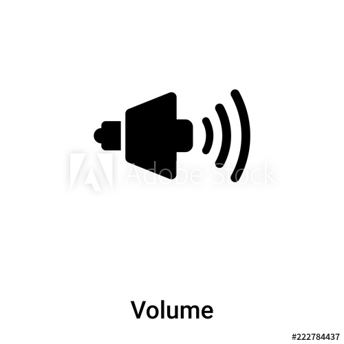 500x500 Volume Icon Vector Isolated On White Background, Logo Concept