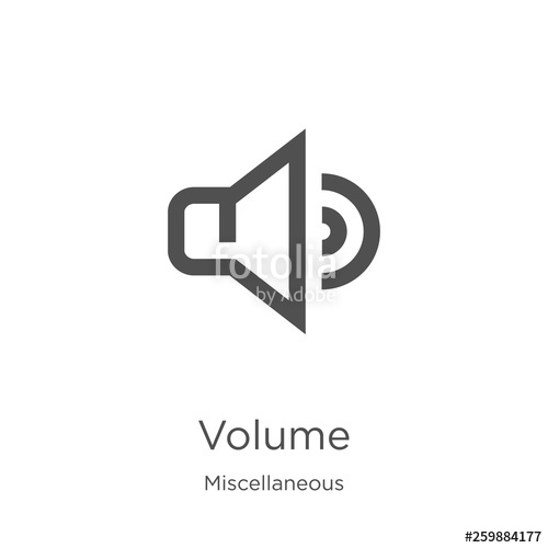 500x500 Volume Icon Vector From Miscellaneous Collection Thin Line Volume