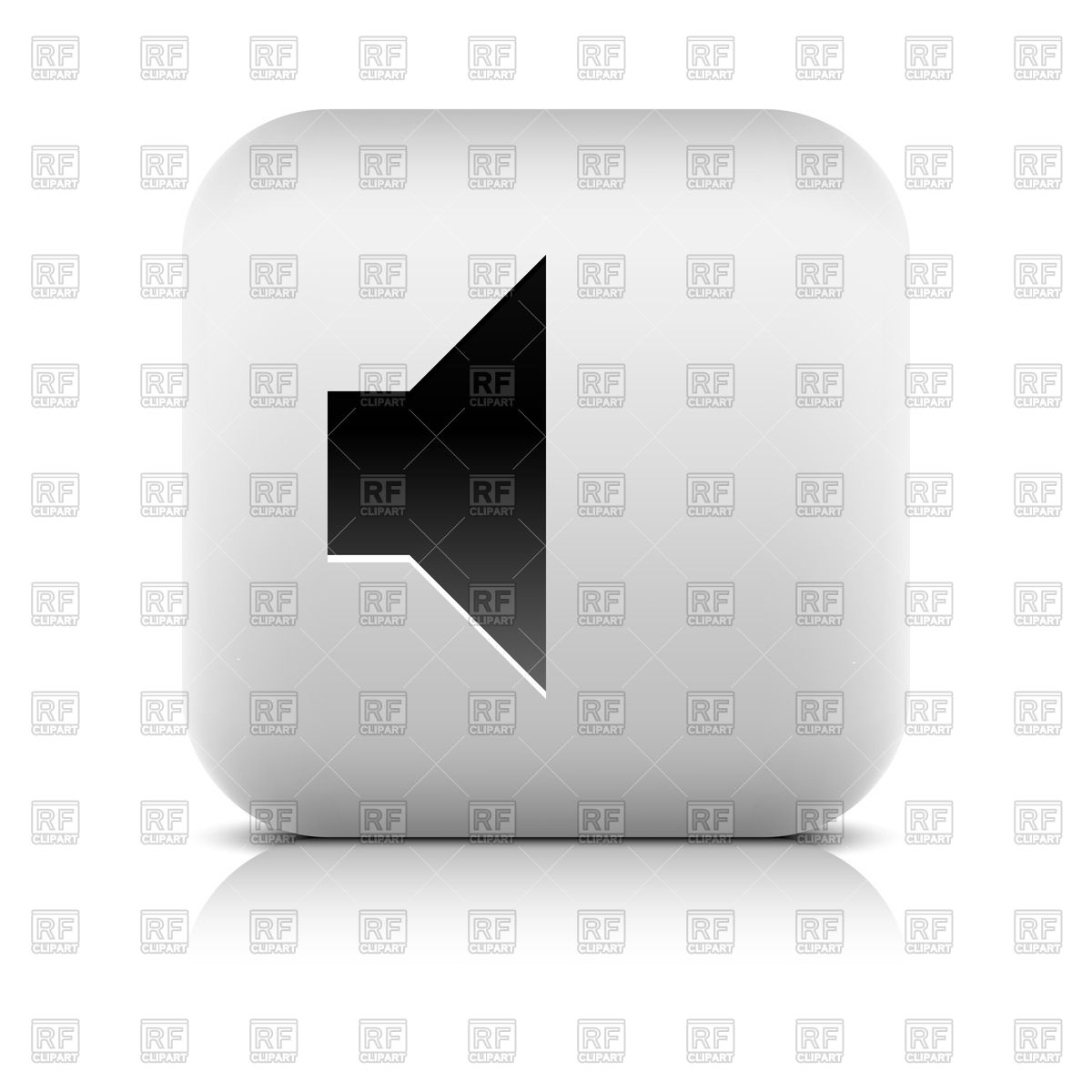 1200x1200 Media Button With Volume Icon Vector Image Of Icons And Emblems