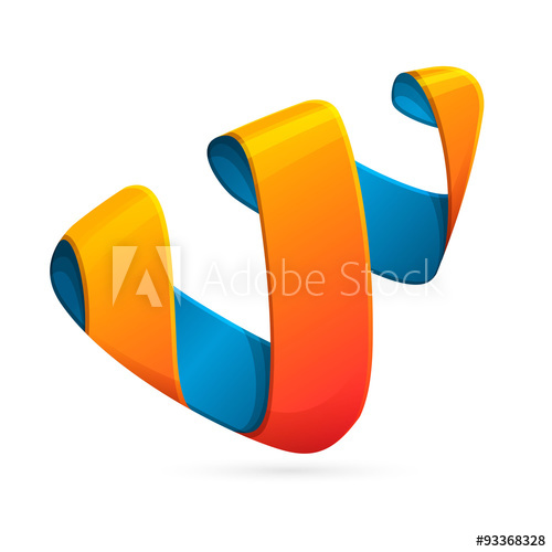 500x500 Abstract Triangle Ribbon Volume Vector Logo