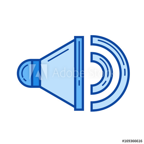 500x500 Volume Vector Line Icon Isolated On White Background Volume Line