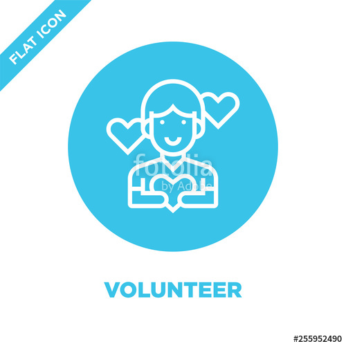 500x500 Volunteer Icon Vector From Charity Elements Collection Thin Line