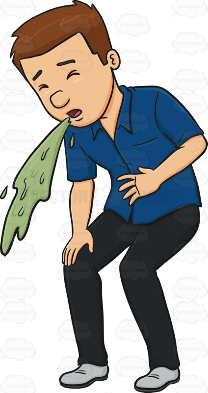 424x800 Person Vomiting Clipart