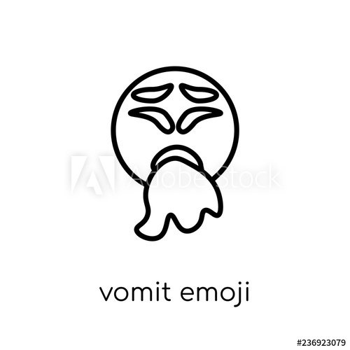 500x500 Vomit Emoji Icon From Emoji Collection