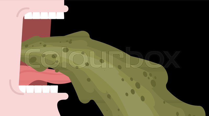 800x444 Vomit Open Mouth Puke Vector Stock Vector Colourbox