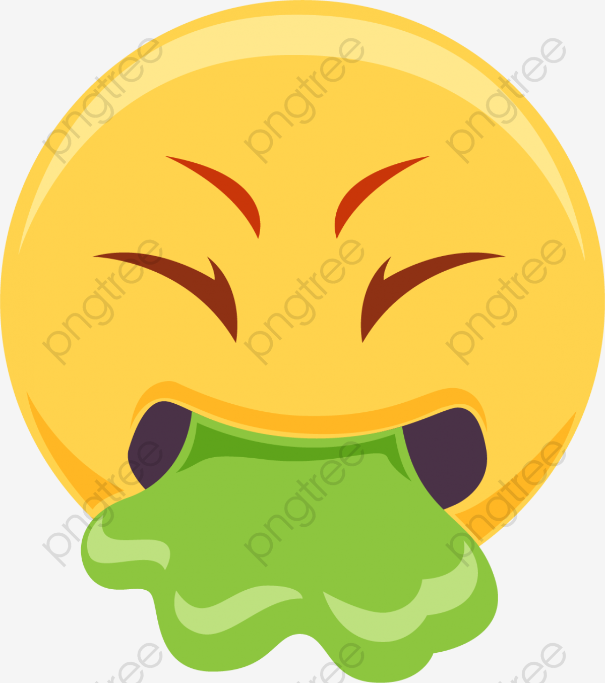 1200x1355 Vomiting Nausea Emoji, Cartoon, Emoji, Emoticon Png And Vector