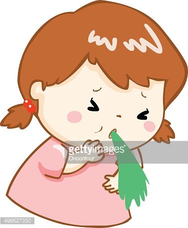 377x457 Ill Girl Vomiting Cartoon Vector Premium Clipart