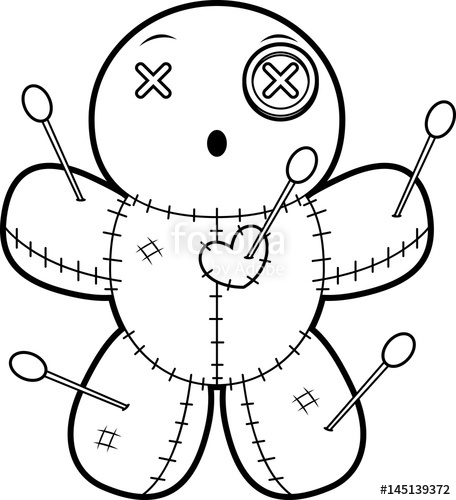 456x500 Surprised Cartoon Voodoo Doll Stock Image And Royalty Free Vector