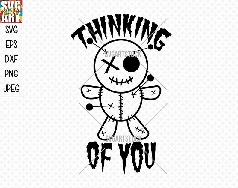 794x627 Thinking Of You Funny Vector Sarcasm Voodoo Doll Digital Etsy