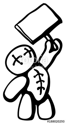266x500 Voodoo Doll Holding Sign Stock Image And Royalty Free Vector