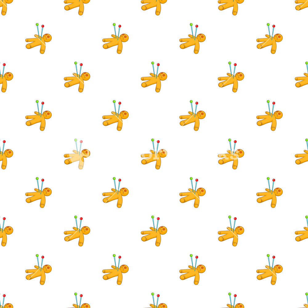 1000x1000 Voodoo Doll Pattern Cartoon Illustration Of Voodoo Doll Vector