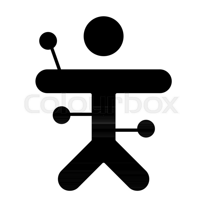 800x800 Voodoo Solid Icon Voodoo Doll Vector Stock Vector Colourbox