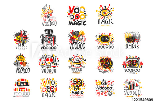 500x333 Voodoo African And American Magic Logo Set
