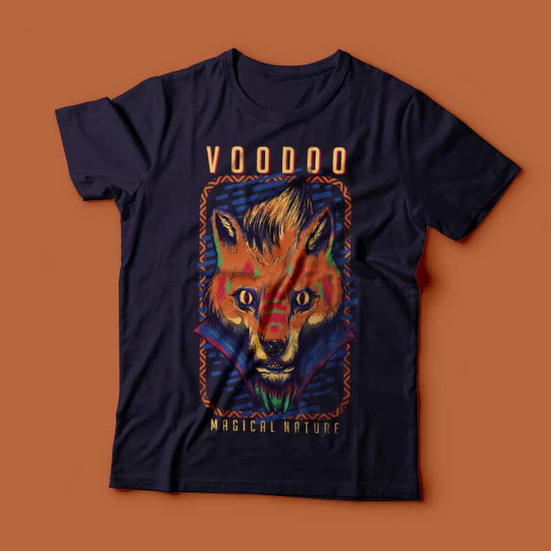 800x800 Voodoo Fox T Shirt Vector Art