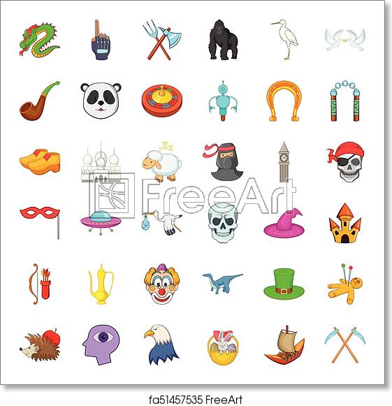 561x581 Free Art Print Of Voodoo Icons Set, Isometric Style Voodoo Icons