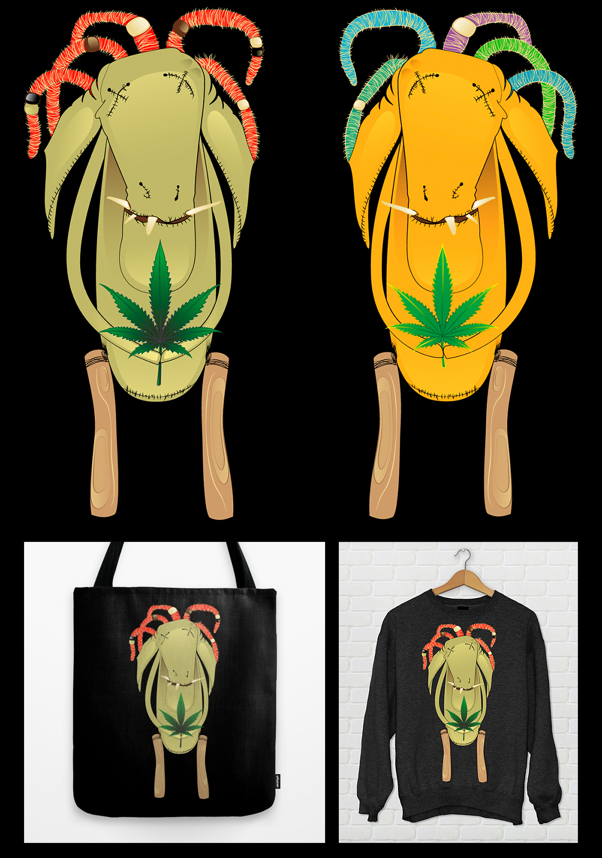 1200x1710 Mad Bunny Voodoo Vector Character Design On Behance