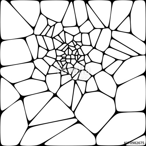 500x500 Vector Abstract Geometric Spiral Voronoi Background Trendy