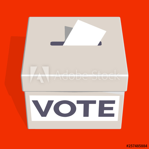 500x500 Voting Box Vector Illustration