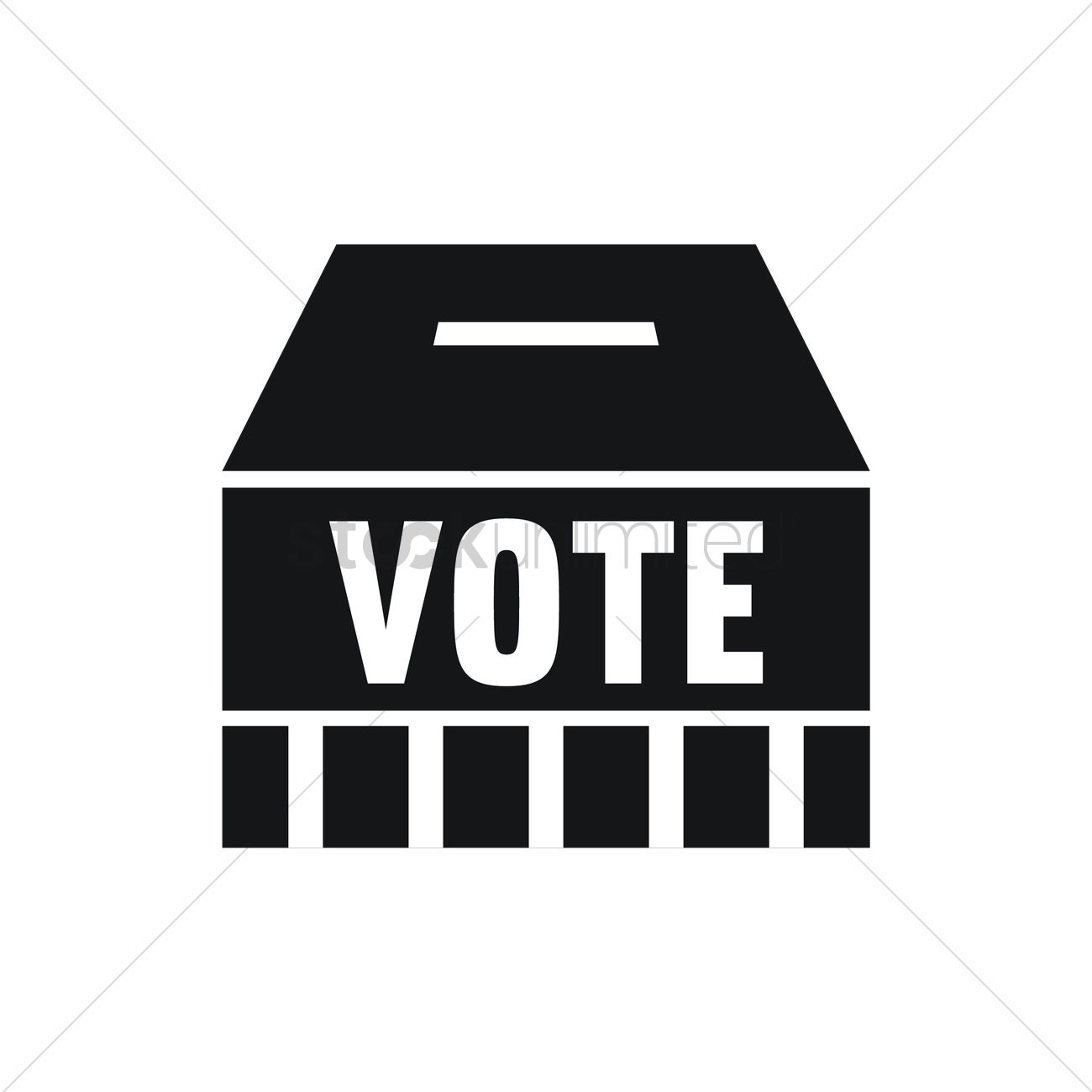 1300x1300 Ballot Box Vector Image
