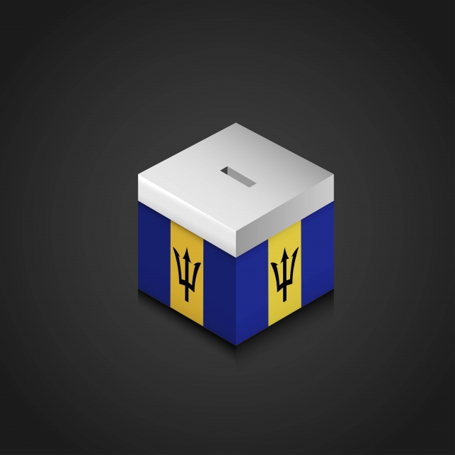640x640 Barbados Flag Printed On Vote Box, Brb Png And Vector