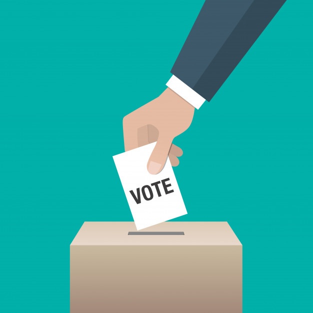 626x626 Election Day Concept Icon Hand Putting Voting Paper In The Ballot