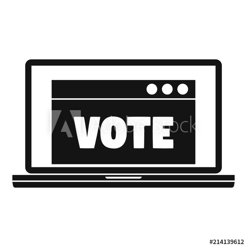 500x500 Online Vote Icon Simple Illustration Of Online Vote Vector Icon